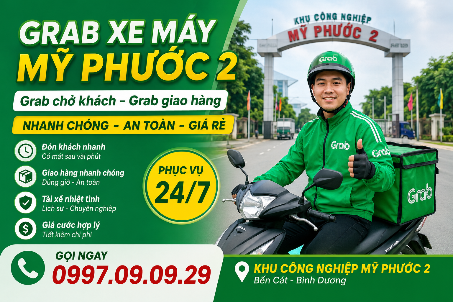 Grab Xe Máy Mỹ Phước 2
