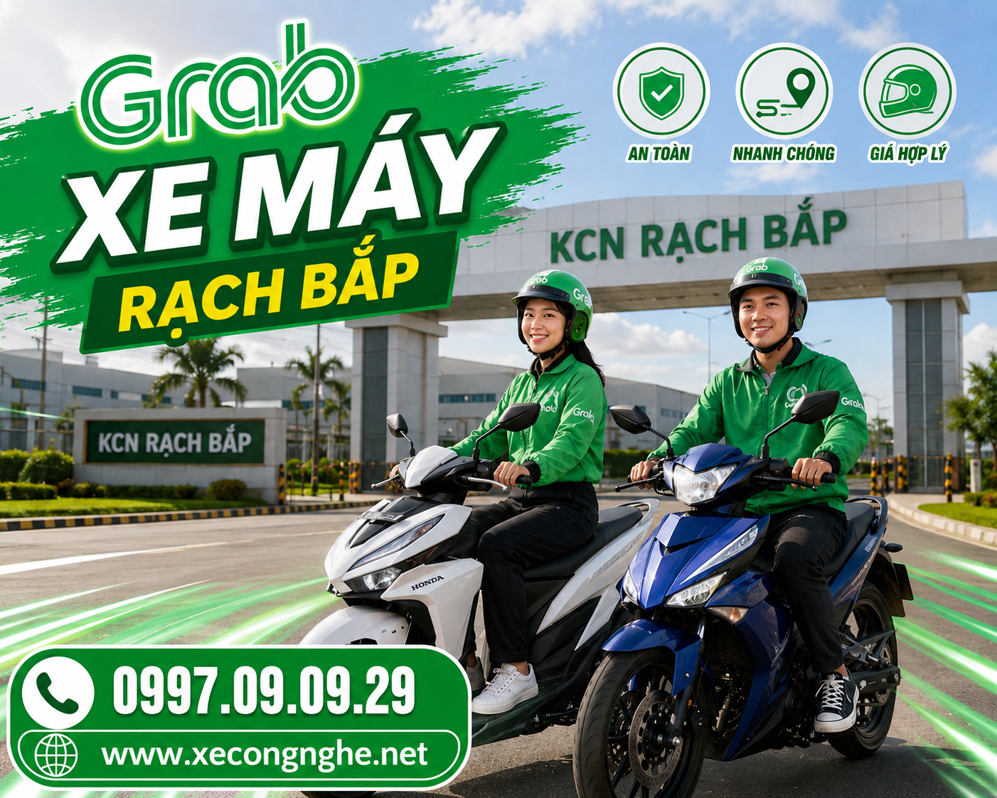 grab xe máy rạch bắp