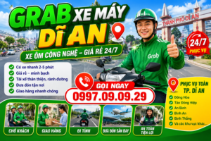 Grab xe máy dĩ an Giá Rẻ
