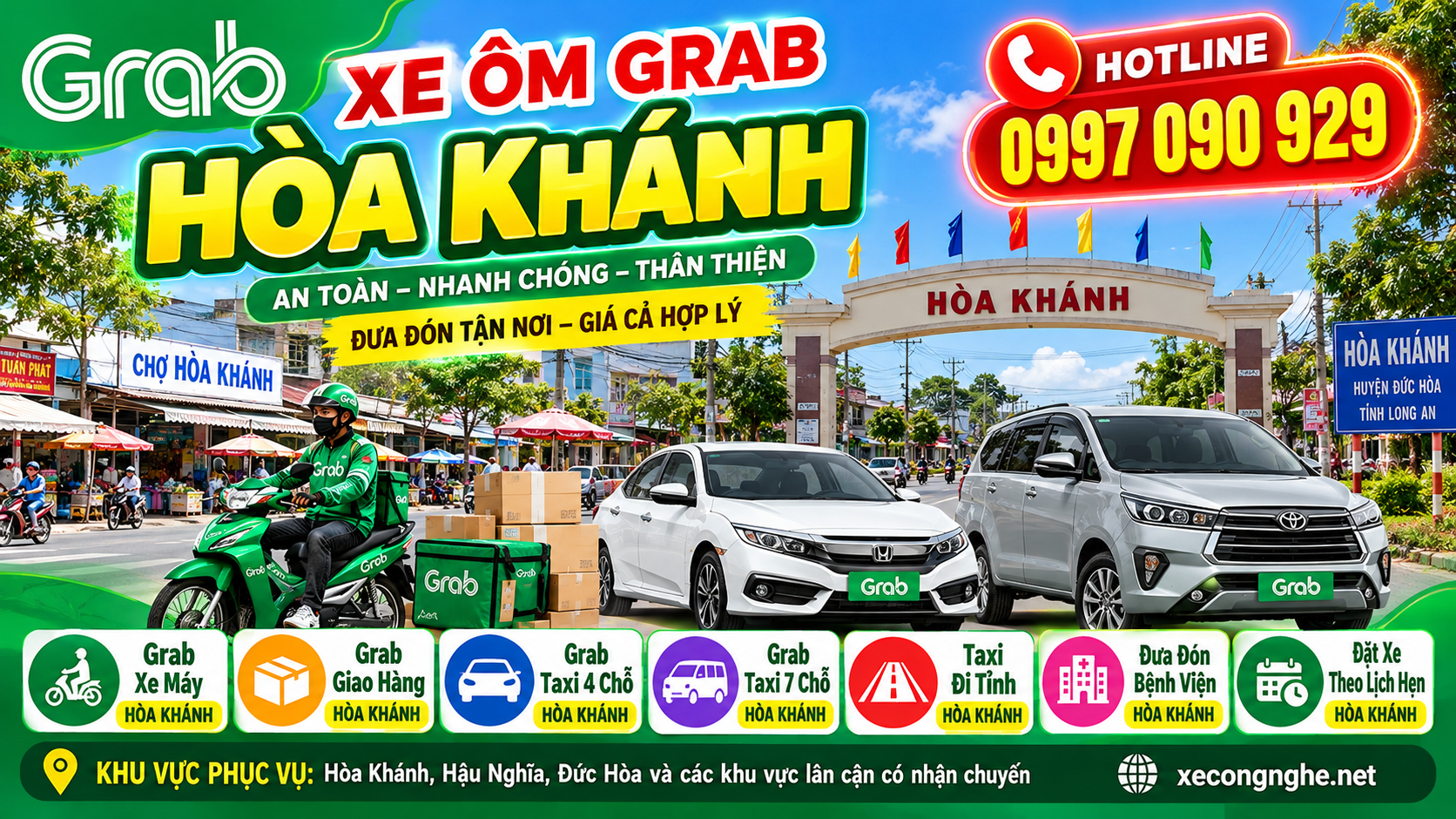 Xe Ôm Grab Hòa Khánh Đức Hòa 