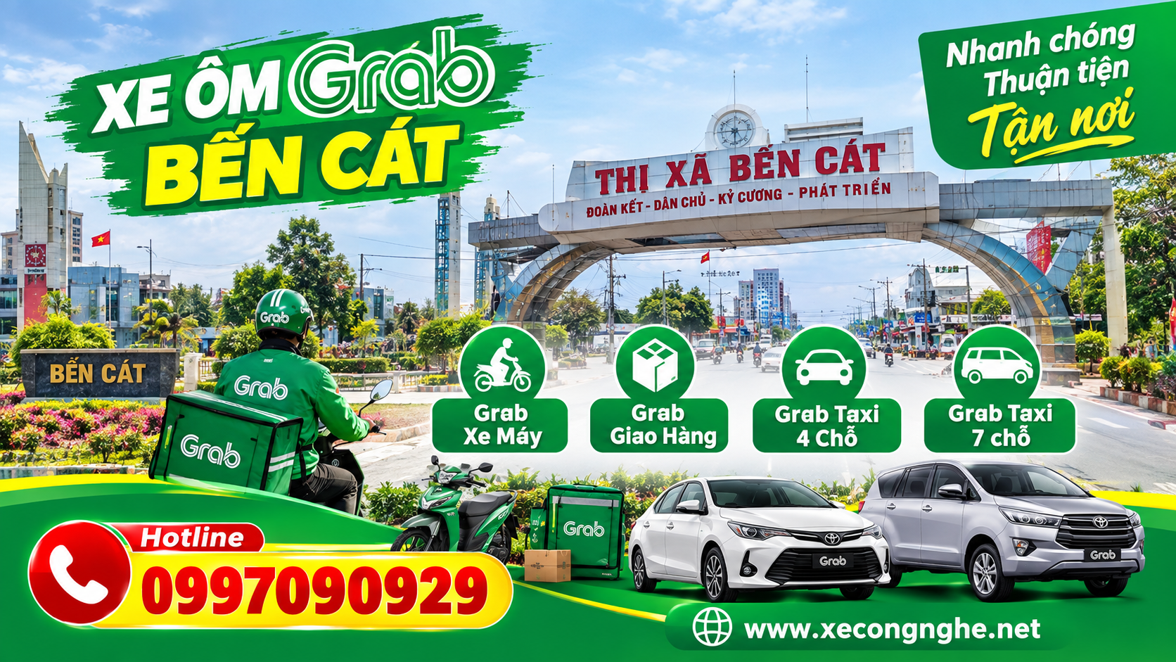 Xe Ôm Grab Bến Cát