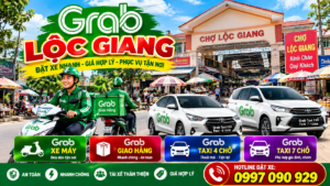 Xe ôm Grab Lộc Giang, Grab giao hàng và taxi 4 chỗ 7 chỗ